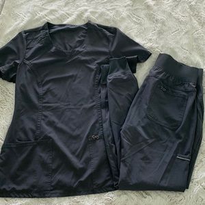 Dark Gray Infinity Scrub Set